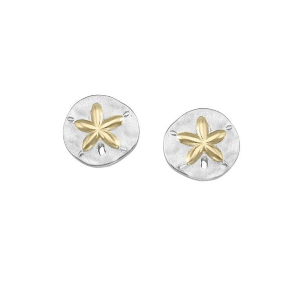 Pendientes de estrella de plata con baño de oro 18k