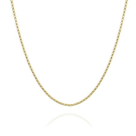 Cadena de Plata 45 cm. Baño de Oro 18 k.
