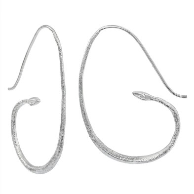 Pendientes de serpiente de plata de ley 925