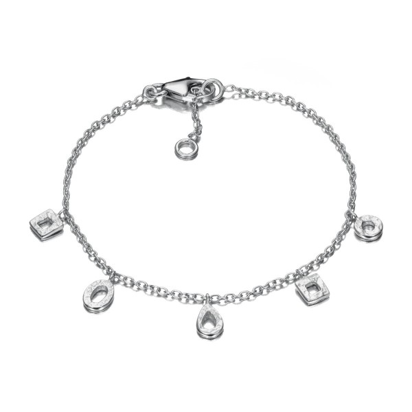 Geometric bracelet in sterling silver
