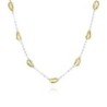 Collar BEAN de Plata. Baño de Oro 18k