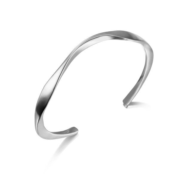 Wavy design bracelet in sterling silver 925