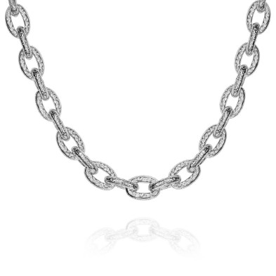 Sterling silver link necklace