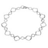 Collar de formas irregulares de plata de ley