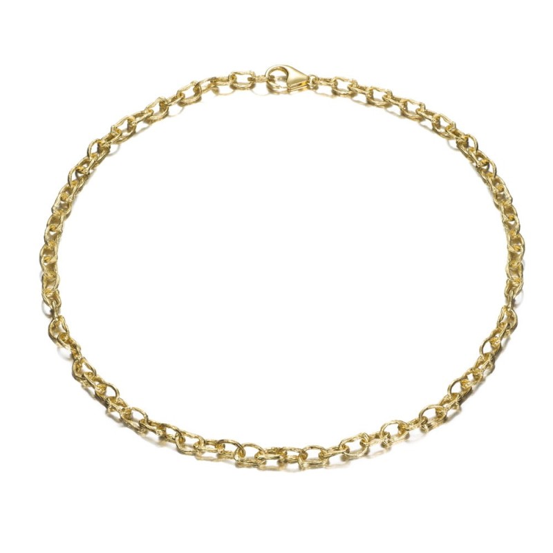 Collar irregular entrelazado en baño de oro 18k