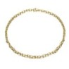Collar irregular entrelazado en baño de oro 18k
