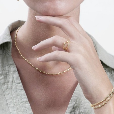 Collar NUGGETS de Plata. Baño de Oro 18k