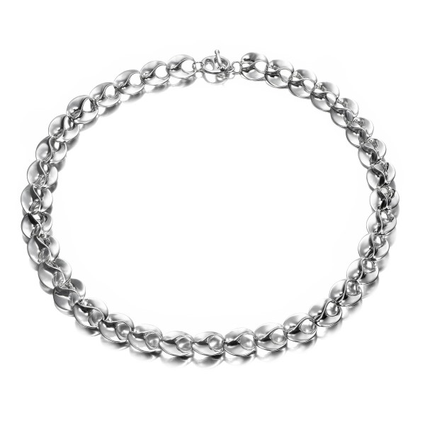 Collar con eslabones pequeños de plata de ley 925