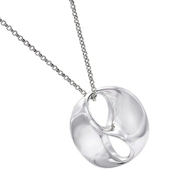Link pendant in sterling silver