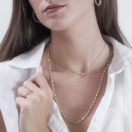 Collar NUGGETS de Plata. Baño de Oro 18k