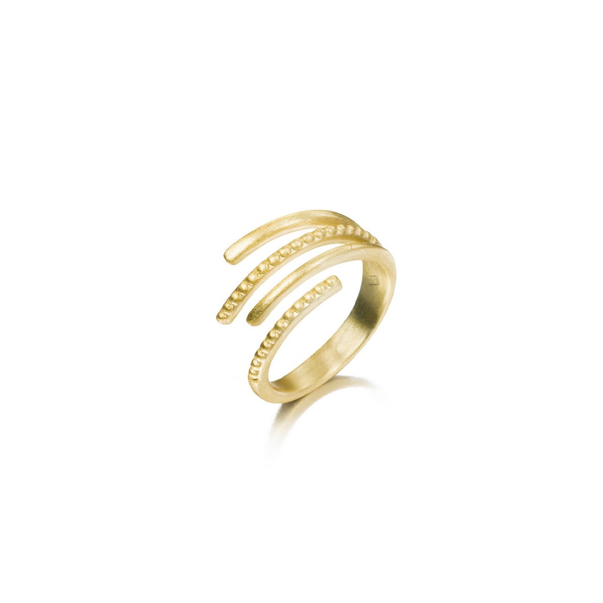 Adjustable ring in sterling silver with 18k gold vermeil