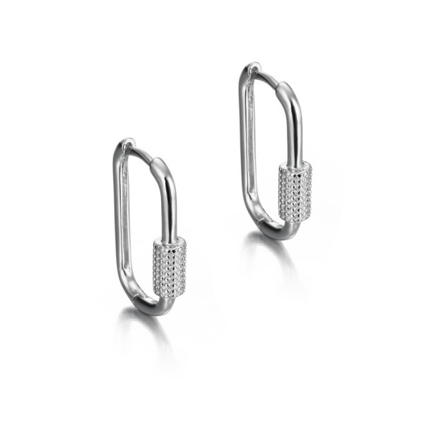 Geometric Roll earrings in 925 sterling silver