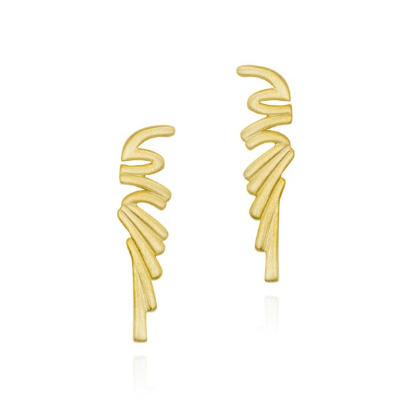 Angel wing earrings in 18k gold plating