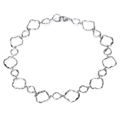 Collar de formas irregulares de plata de ley 925