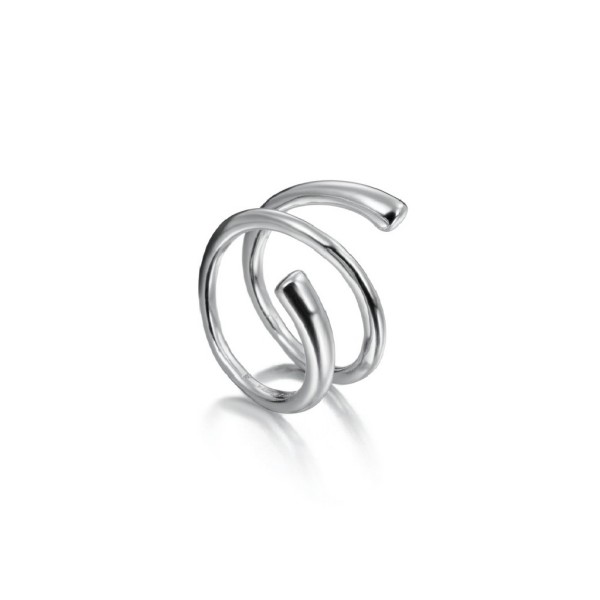Organic spiral ring in sterling silver 925