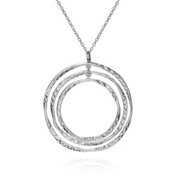 Interlocking Hoop Pendant in Sterling Silver 925
