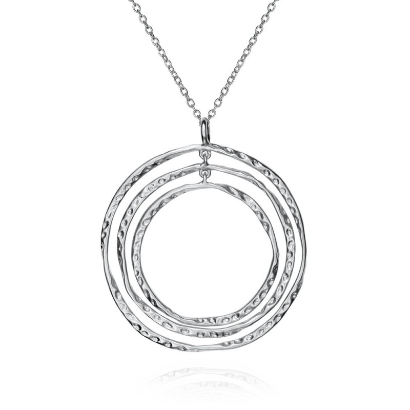 Interlocking Hoop Pendant in Sterling Silver 925