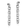 Pendientes Largos de Eslabones con Estilo en Plata 925