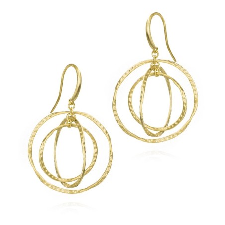 Interlocking Hoop Hook Earrings in 18k Gold Vermeil