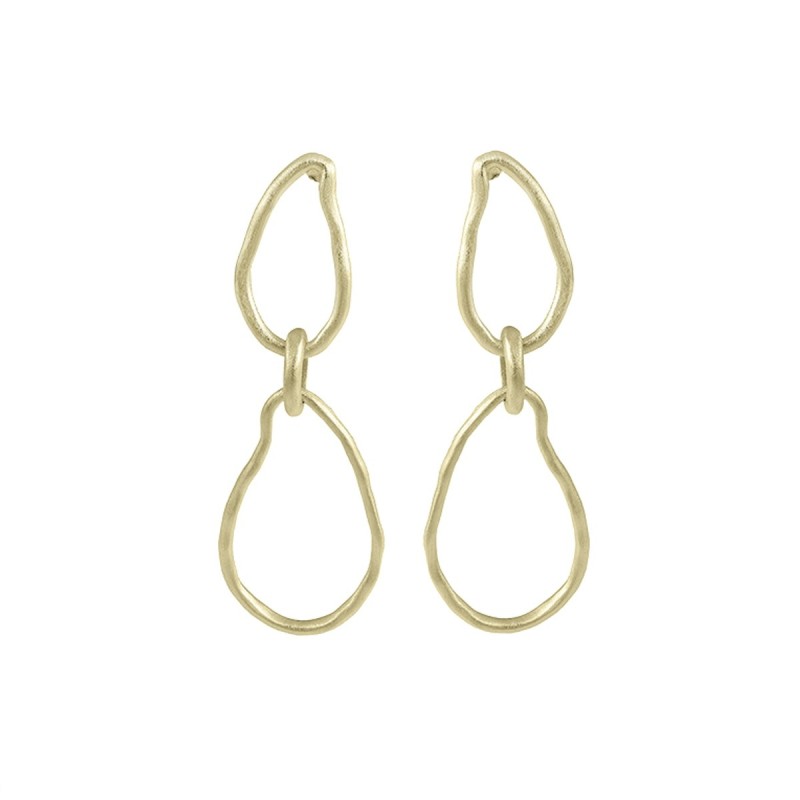 Pendientes TRAIL de Plata. Baño de Oro 18k