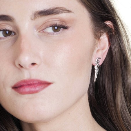 Angel Wing Earrings in Sterling Silver 925