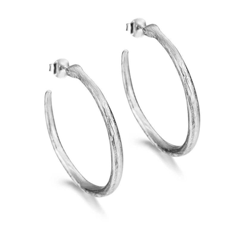 Hoop earrings in sterling silver 925