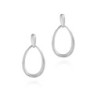Oval earrings in sterling silver 925