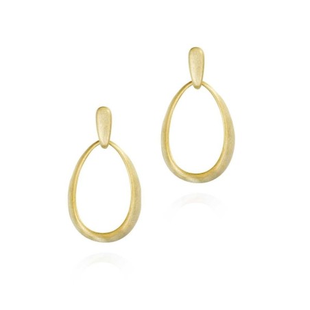 Oval Earrings in Gold vermeil