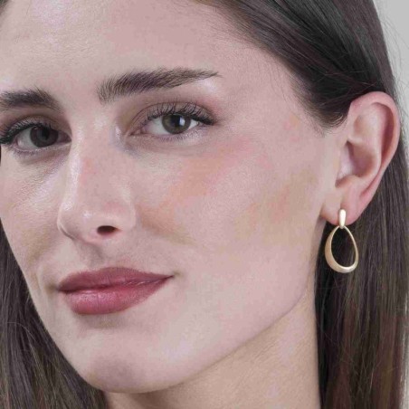 Oval Earrings in Gold vermeil