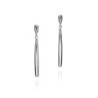 Pendientes largos moderno de Plata de ley 925