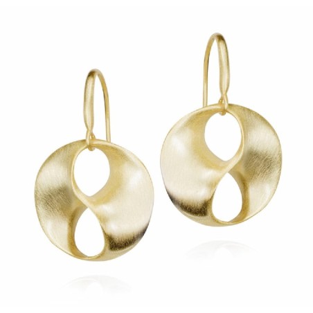 Pendientes LOVE de Plata. Baño de Oro 18k
