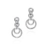 Interlocking Hoop Earrings in Sterling Silver 925