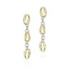 Pendientes BEAN de Plata. Baño de Oro 18k