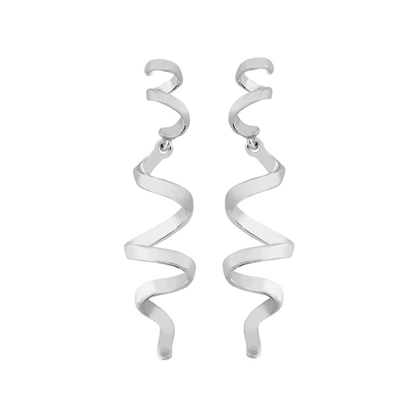 CURLS Earrings in Silver.