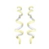 Pendientes CURLS de Plata. Baño de Oro 18k