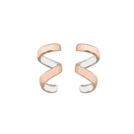 Pendientes CURLS de Plata. Baño de Oro 18k