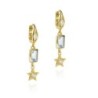 Pendientes DECO de Plata. Baño de Oro 18k