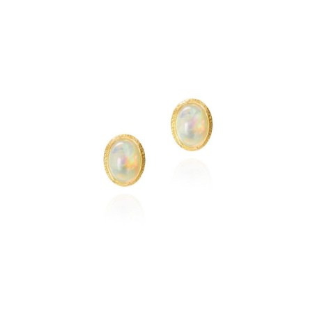 Pendientes ÓPALO plata/baño oro